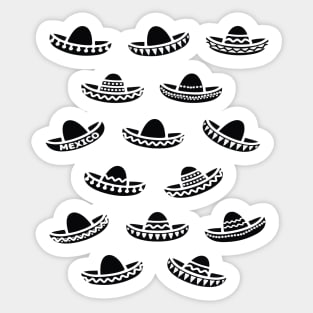 Adorable mexican sombrero pattern fiesta charro hat Sticker